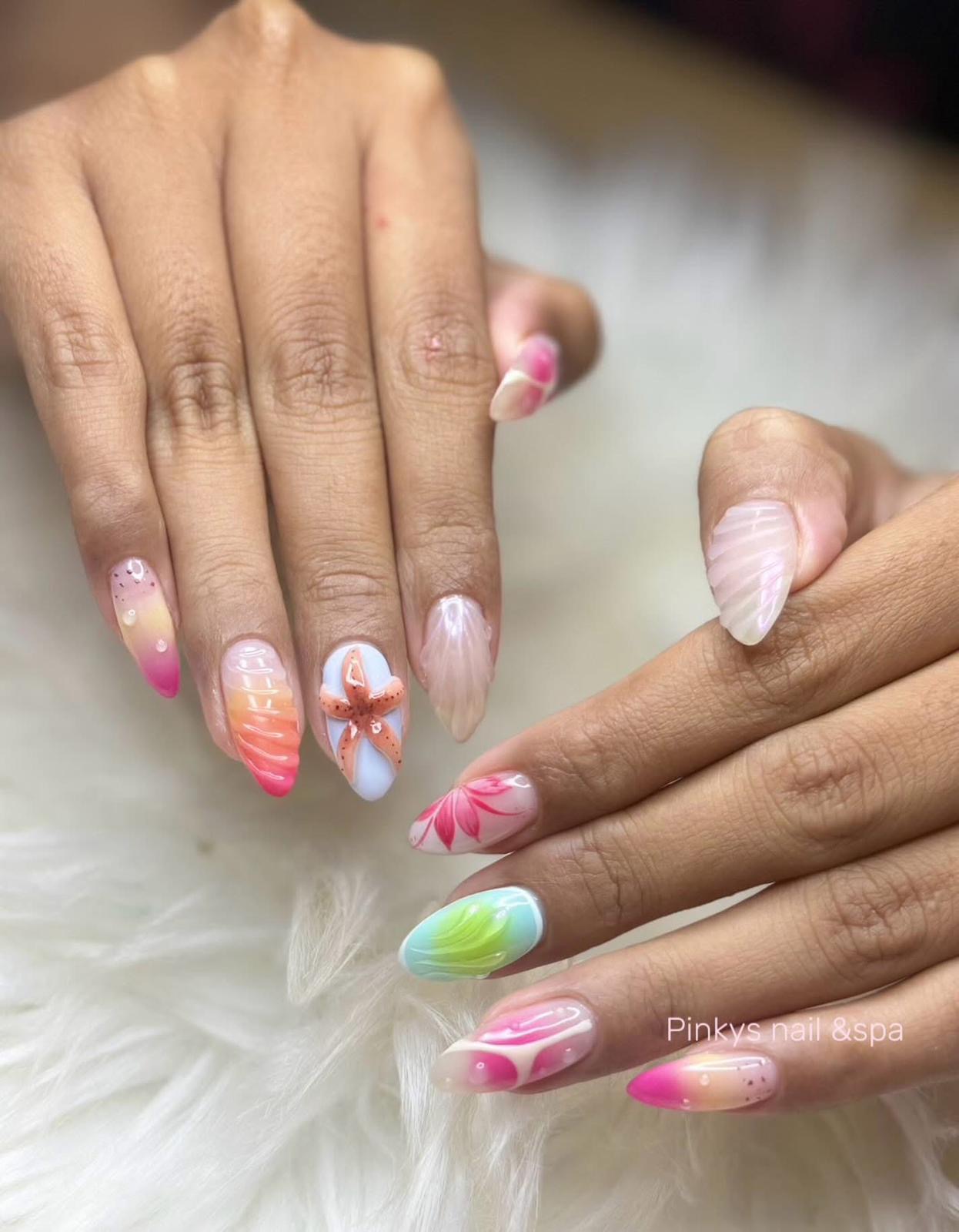 Colorful nail art Bophut Koh Samui